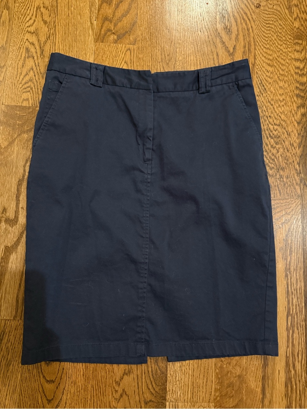 The Limited Navy Pencil Skirt with Belt Loops